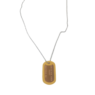Gul Dogtag, 1 stk