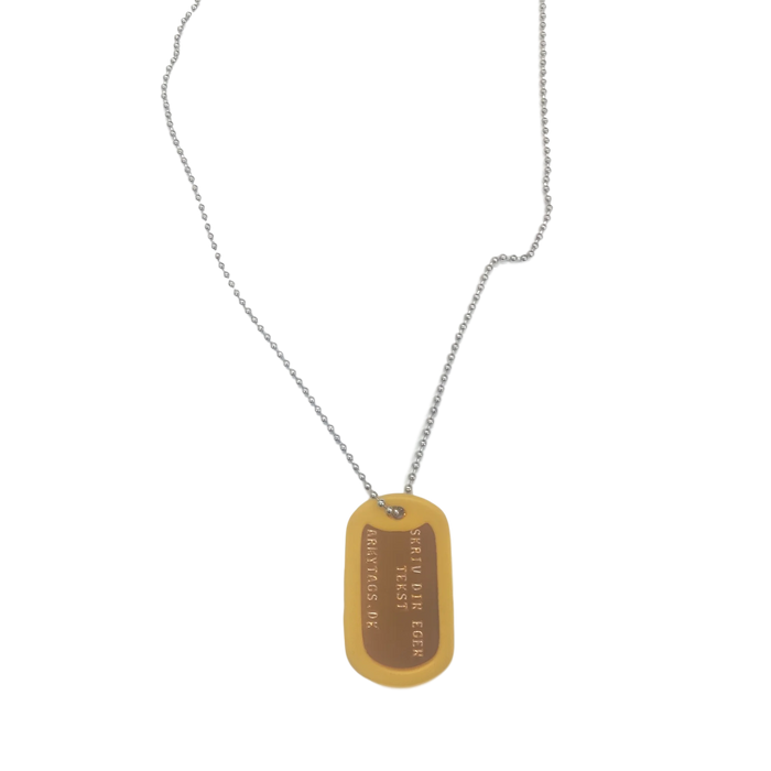 Gul Dogtag, 1 stk