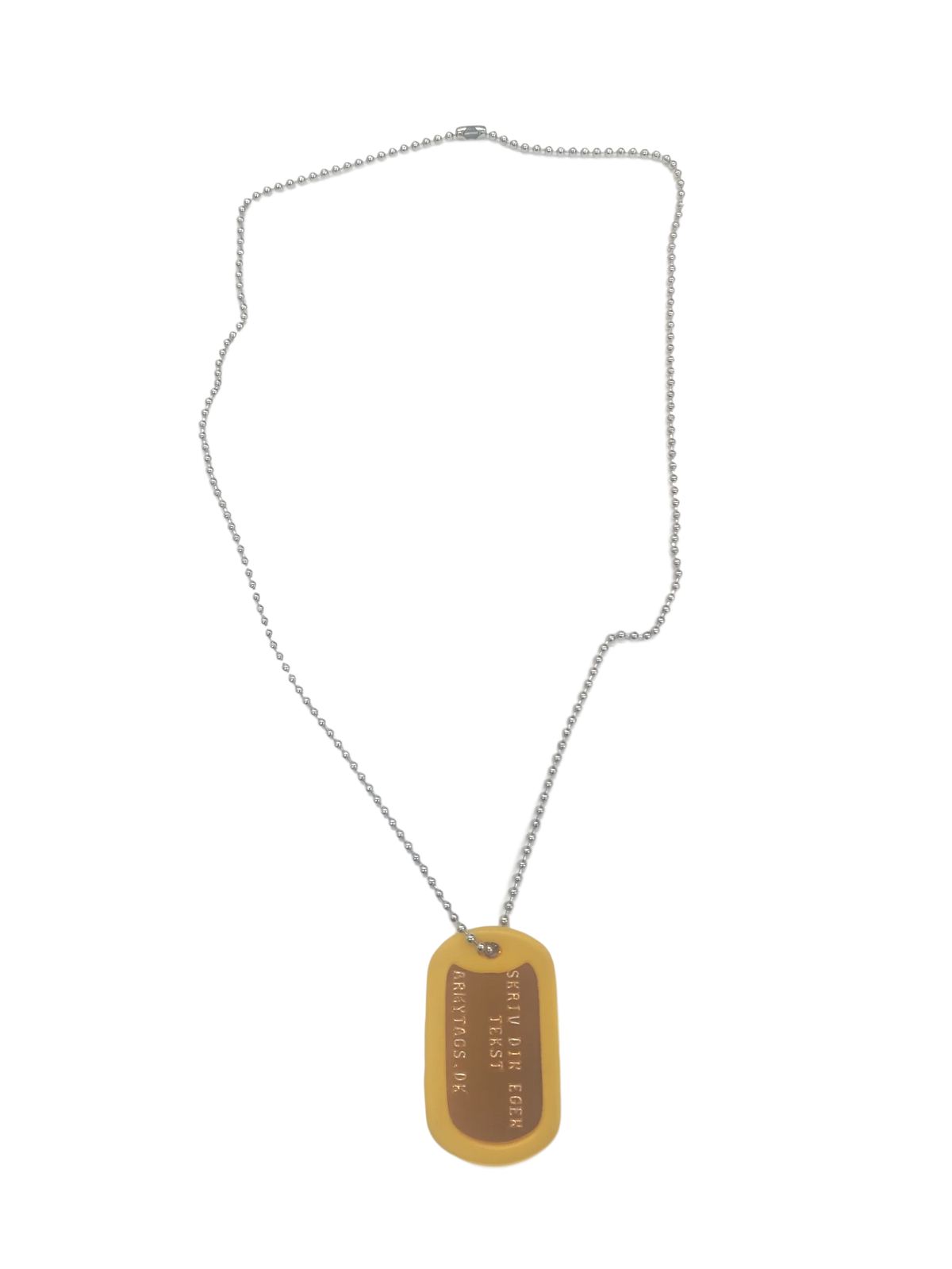 Gul Dogtag, 1 stk