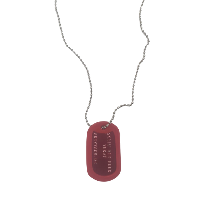 Rød Dogtag, 1 stk